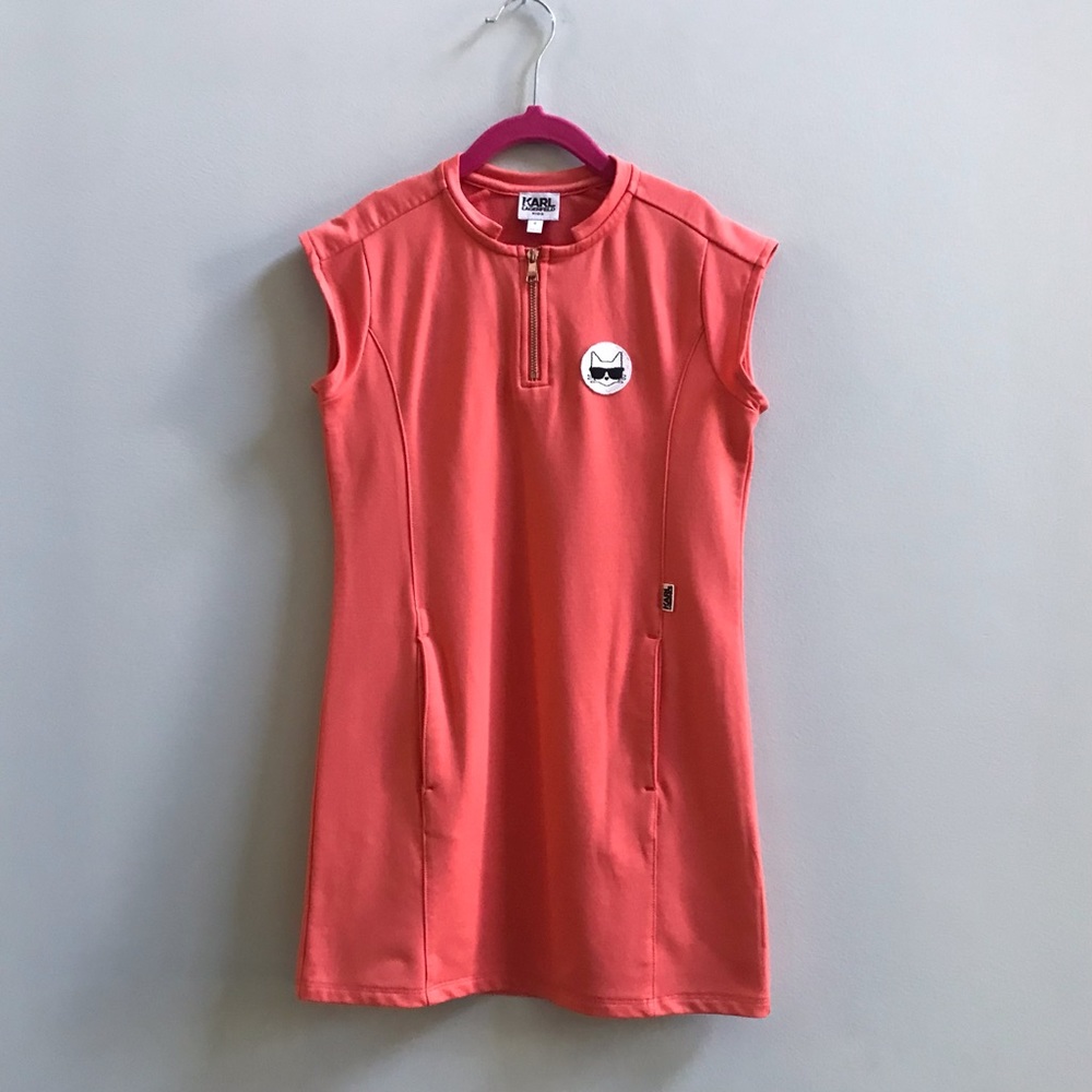 Karl Lagerfeld Kids Orange Dress, Size 8.